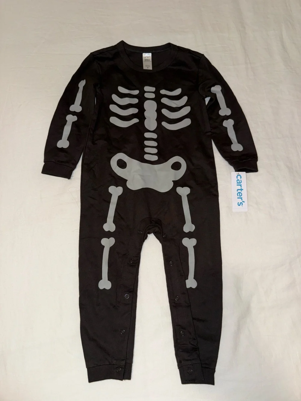Carters Black Skeleton Sleeper